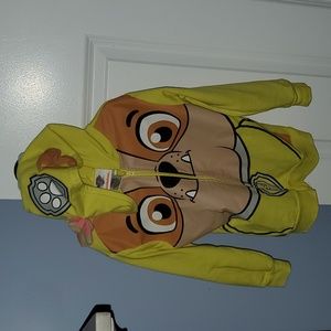 Paw patrol Size 6 rubble zip up hooded sweatshirt